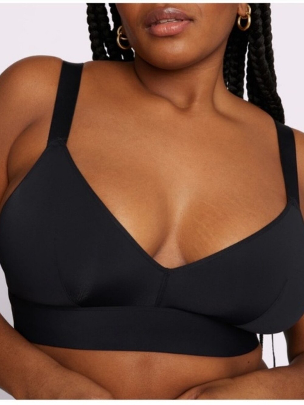 Parade Re:Play Triangle Bralette Wireless Unlined Black Bra 3X 3XL